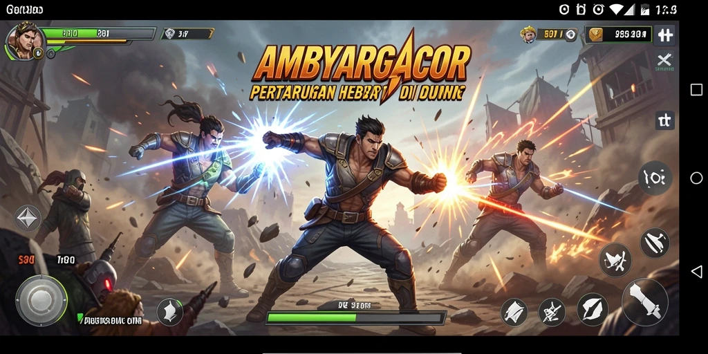 Tampilan gameplay mendebarkan di AMBYARGACOR dengan aksi yang intens.