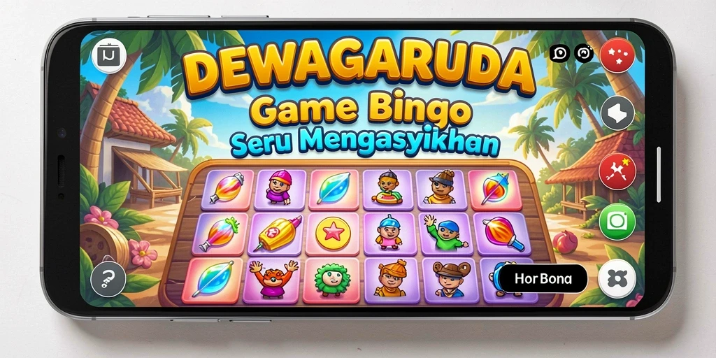 Tampilan gameplay seru DEWAGARUDA dengan suasana Bingo yang menyenangkan.