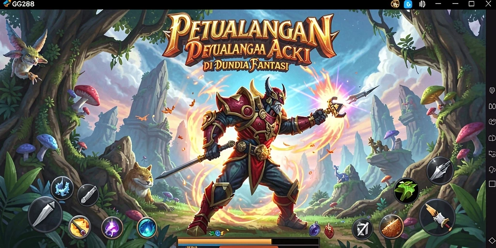 Menampilkan pertarungan seru dalam game ARPG GG288.