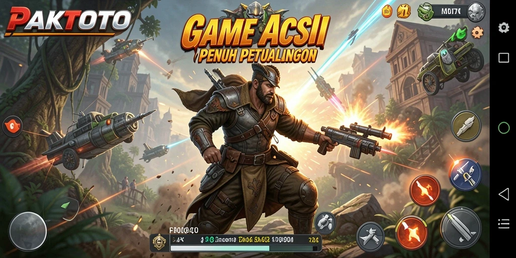 Tampilan utama gameplay PAKTOTO dengan aksi seru dan menegangkan.