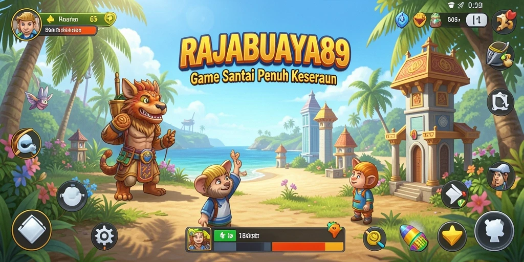 Tampilan gameplay RAJABUAYA89 dengan grafis cerah dan menarik.