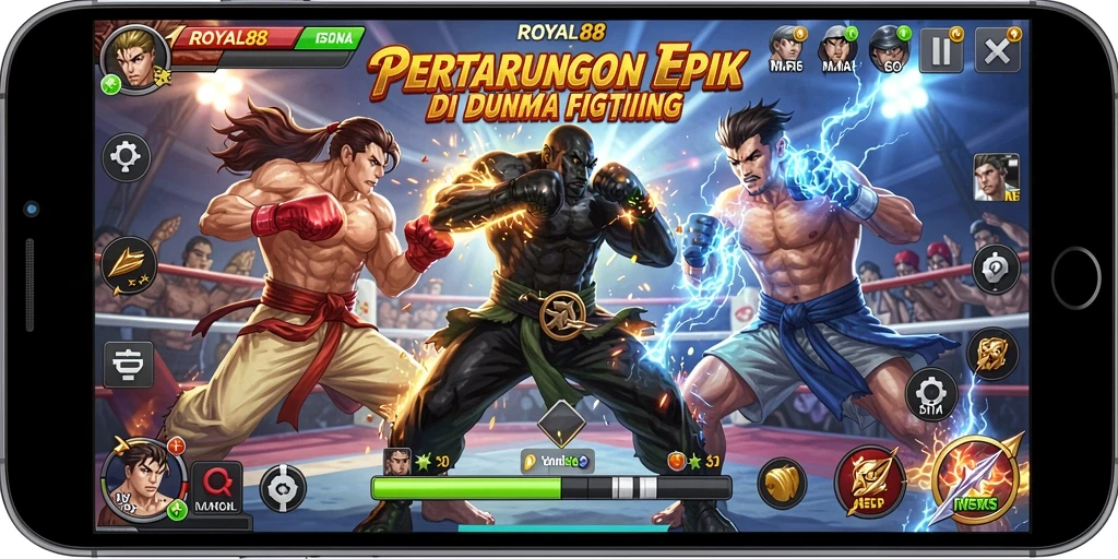 Tangkapan layar gameplay ROYAL88 menampilkan aksi pertarungan yang menarik.