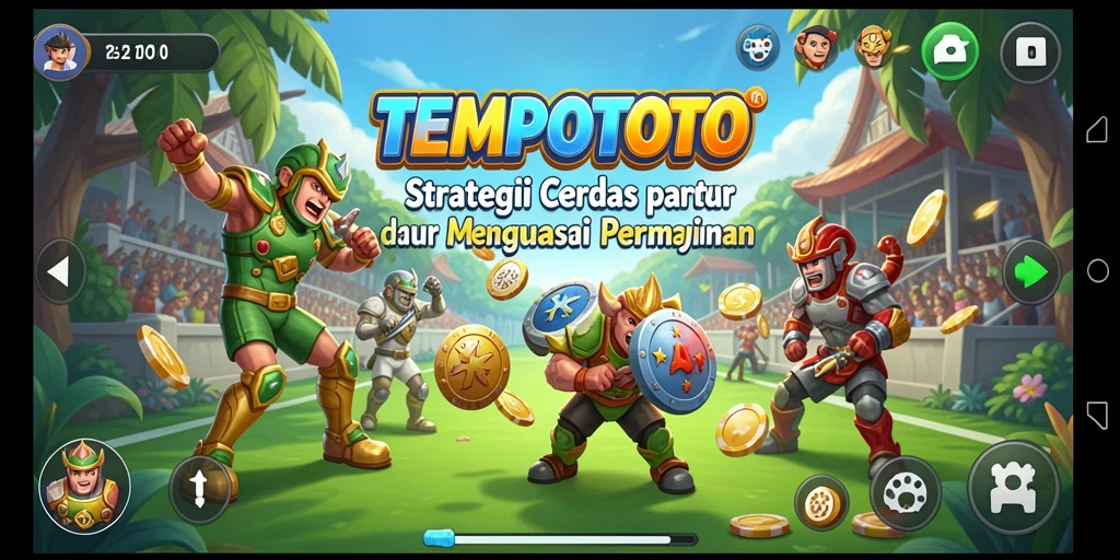 Screenshot gameplay TEMPOTOTO menampilkan aksi strategis yang mendebarkan.