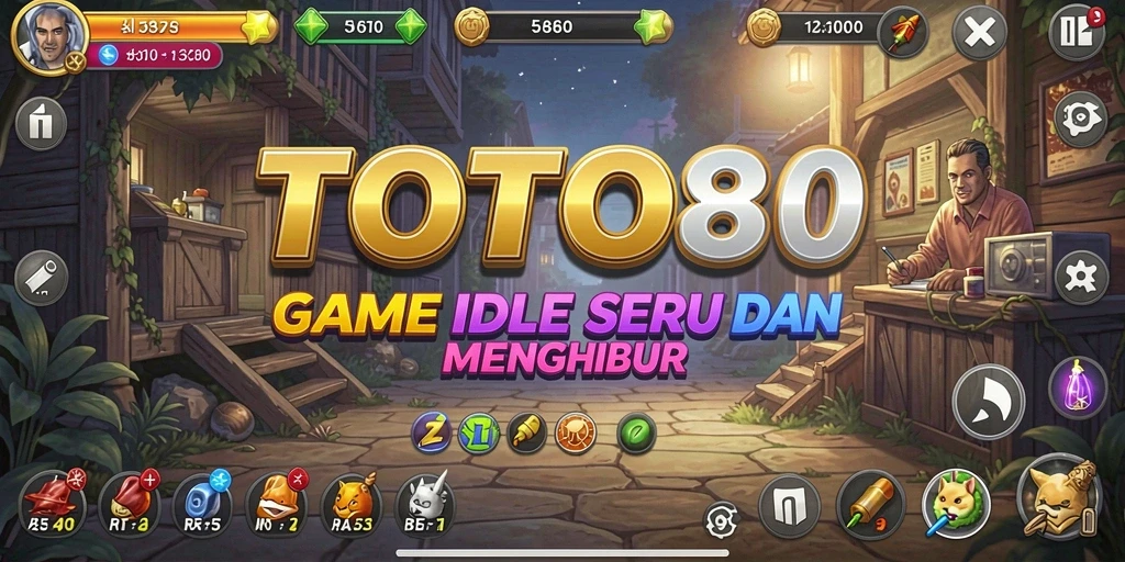 Screenshot gameplay TOTO80 menampilkan aktivitas Idle yang memukau.